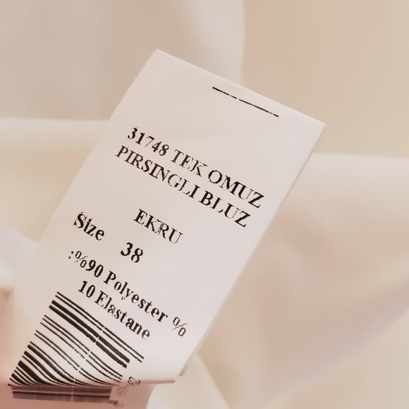 JF Lefon one shoulder tank with metal embellishments with size zipper, MD, NWT - Picture 10 of 12